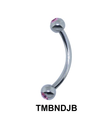 Basic Titanium Banana Double Jewelled Balls TMBNDJB